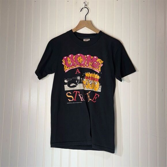 Vintage 90s Unisex Oneita U.O.Me A Strike Bowling Graphic T-Shirt Size M USA - Picture 1 of 8